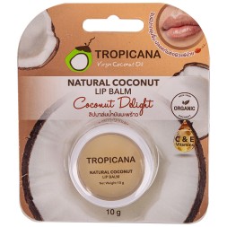 Бальзам для губ с маслом кокоса и чайного дерева TROPICANA 10 гр