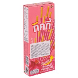 Бисквитные палочки Ticky покрытые клубничным кремом