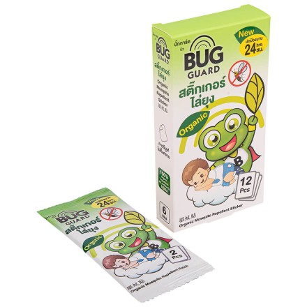 Пластырь для детей защита от комаров BUG GUARD 12 шт
