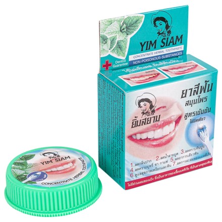 Отбеливающая зубная паста на травах Yim Siam