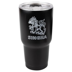 Термостакан чёрный SINGHA 750 мл с термосумкой и трубочкой