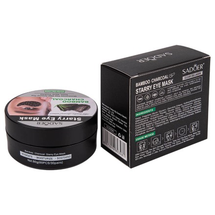 Патчи антистрессовые детокс с бамбуковым углем Sadoer 60 шт