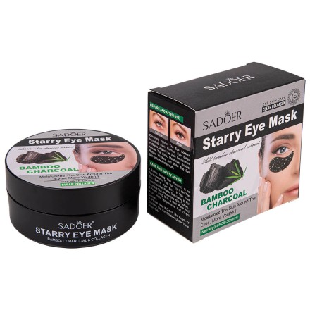 Патчи антистрессовые детокс с бамбуковым углем Sadoer 60 шт
